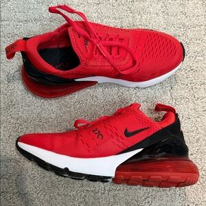 Nike Women’s Red and Black Air Max 270 Sneakers